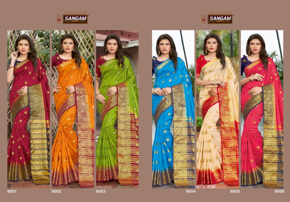 Sangam Malvika Latest Fancy Festive Wear Designer Rich Look Exclusive Silk saree collection